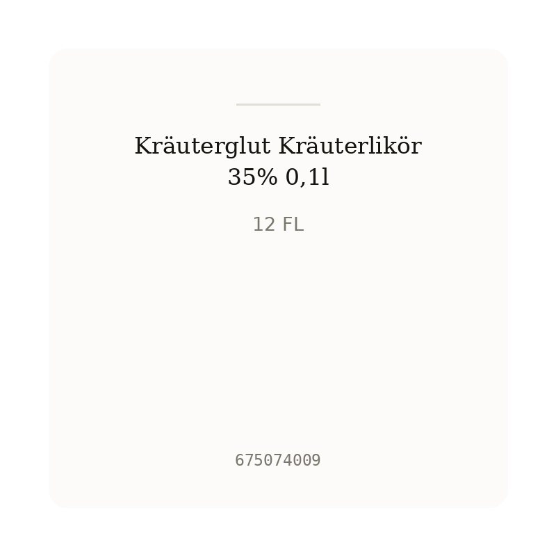 Kräuterglut Kräuterlikör 35% 0,1l