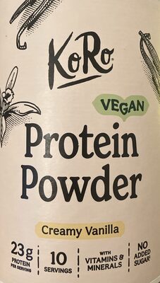 Koro Vegan Protein Powder Creamy Vanilla 300g