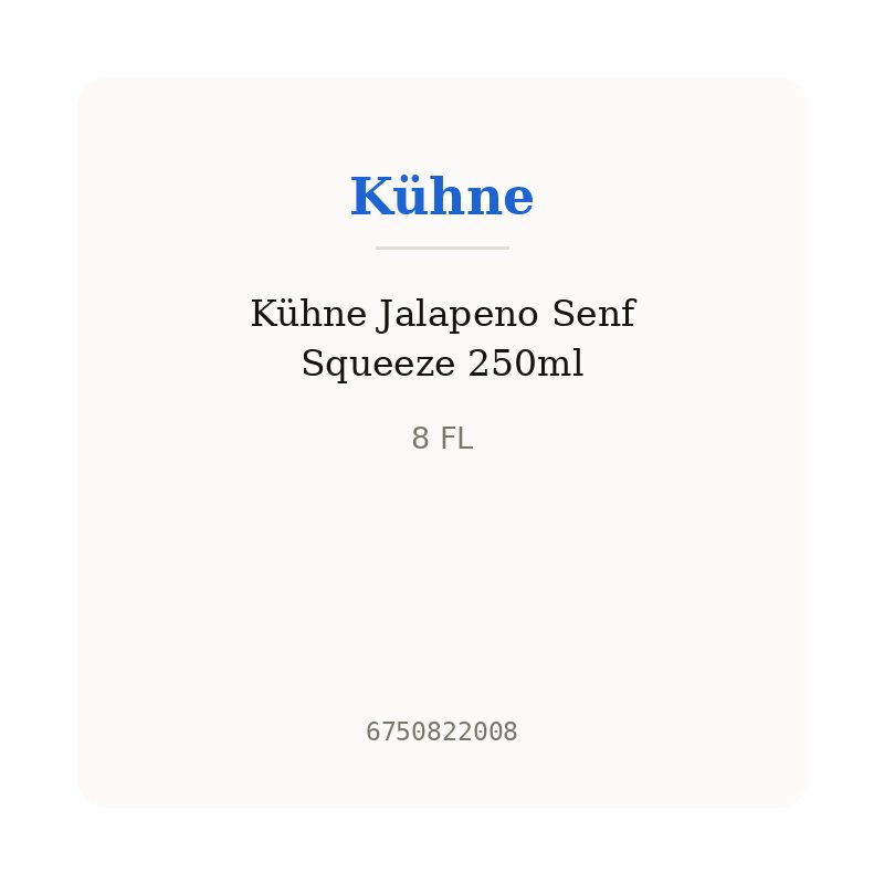 Kühne Jalapeno Senf Squeeze 250ml