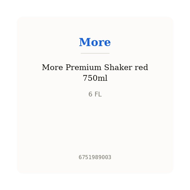 More Premium Shaker red 750ml
