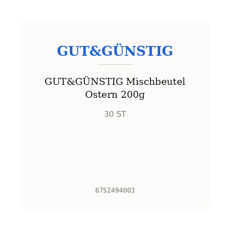 GUT&GÜNSTIG Mischbeutel Ostern 200g