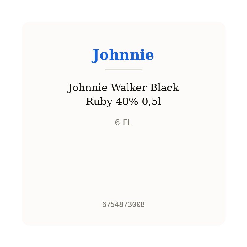 Johnnie Walker Black Ruby 40% 0,5l