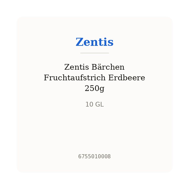 Zentis Bärchen Fruchtaufstrich Erdbeere 250g