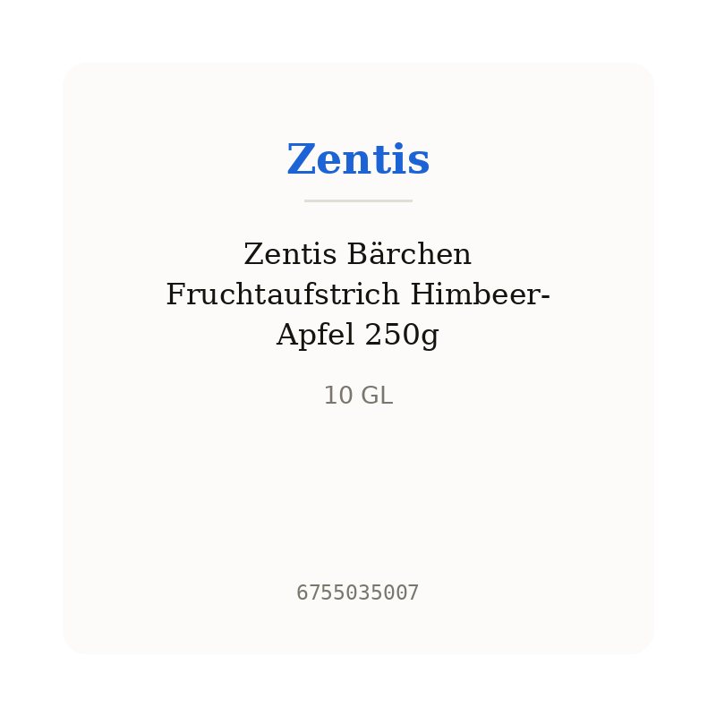 Zentis Bärchen Fruchtaufstrich Himbeer-Apfel 250g