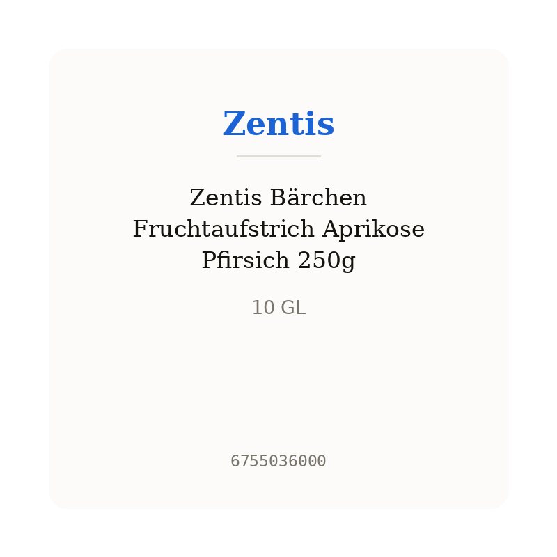 Zentis Bärchen Fruchtaufstrich Aprikose Pfirsich 250g