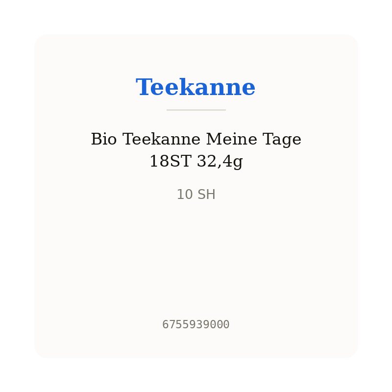 Bio Teekanne Meine Tage 18ST 32,4g