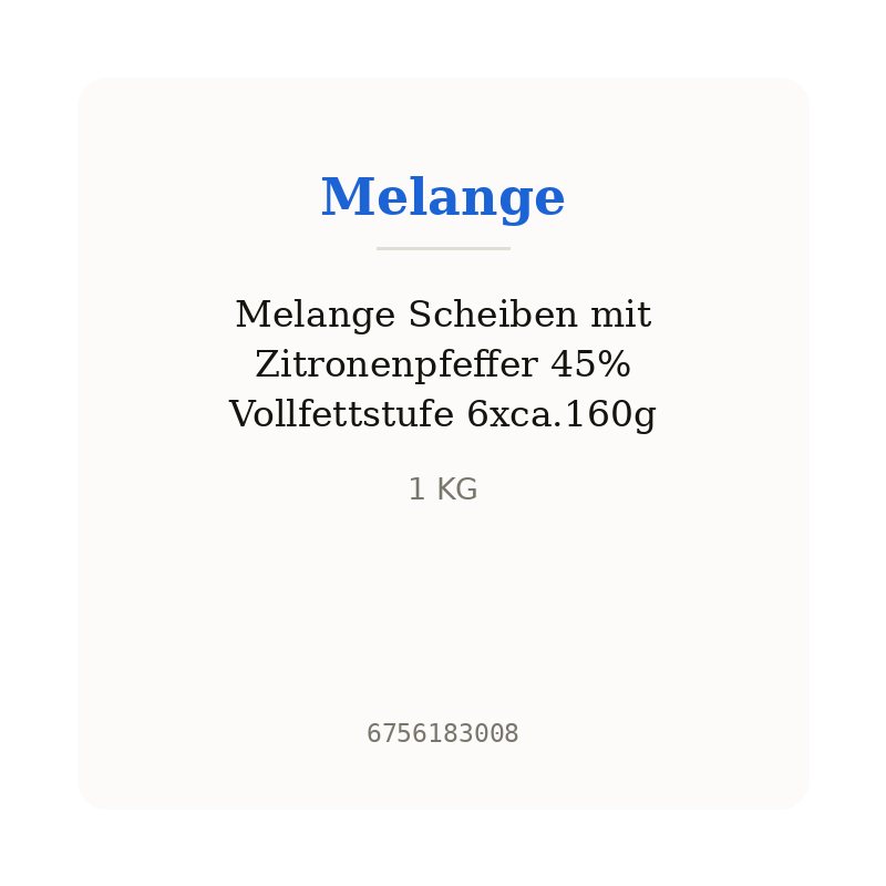 Melange Scheiben mit Zitronenpfeffer 45% Vollfettstufe 6xca.160g