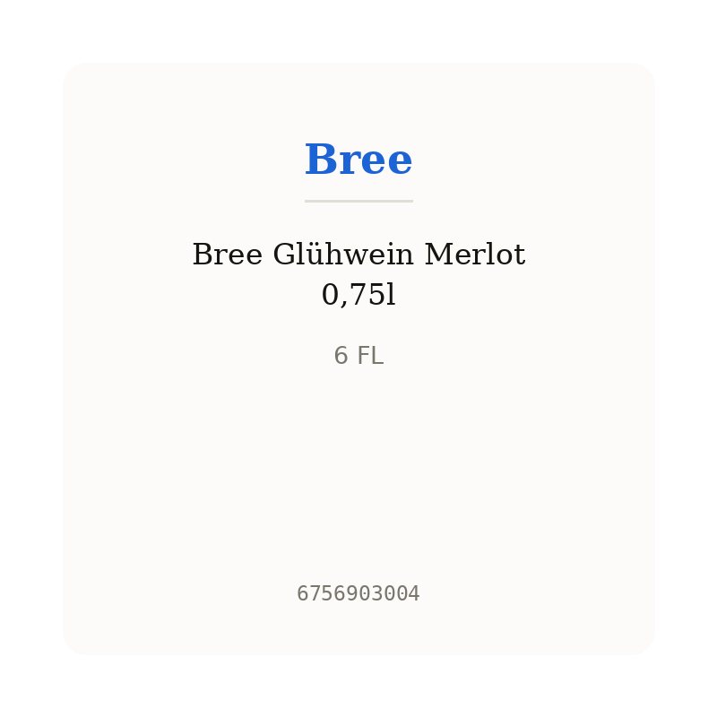 Bree Glühwein Merlot 0,75l