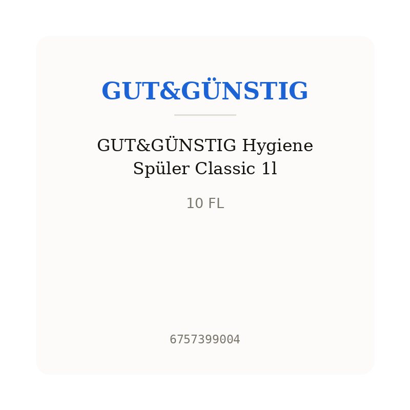 GUT&GÜNSTIG Hygiene Spüler Classic 1l
