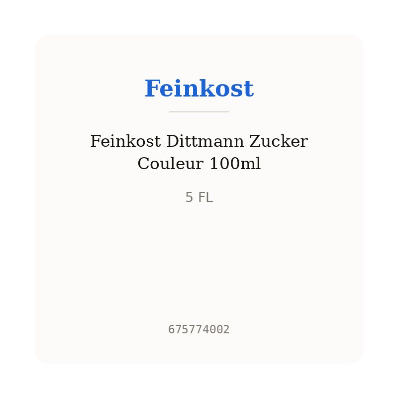 Feinkost Dittmann Zucker Couleur 100ml