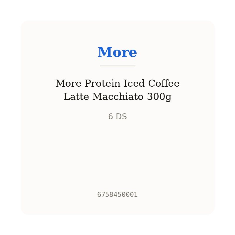 More Protein Iced Coffee Latte Macchiato 300g