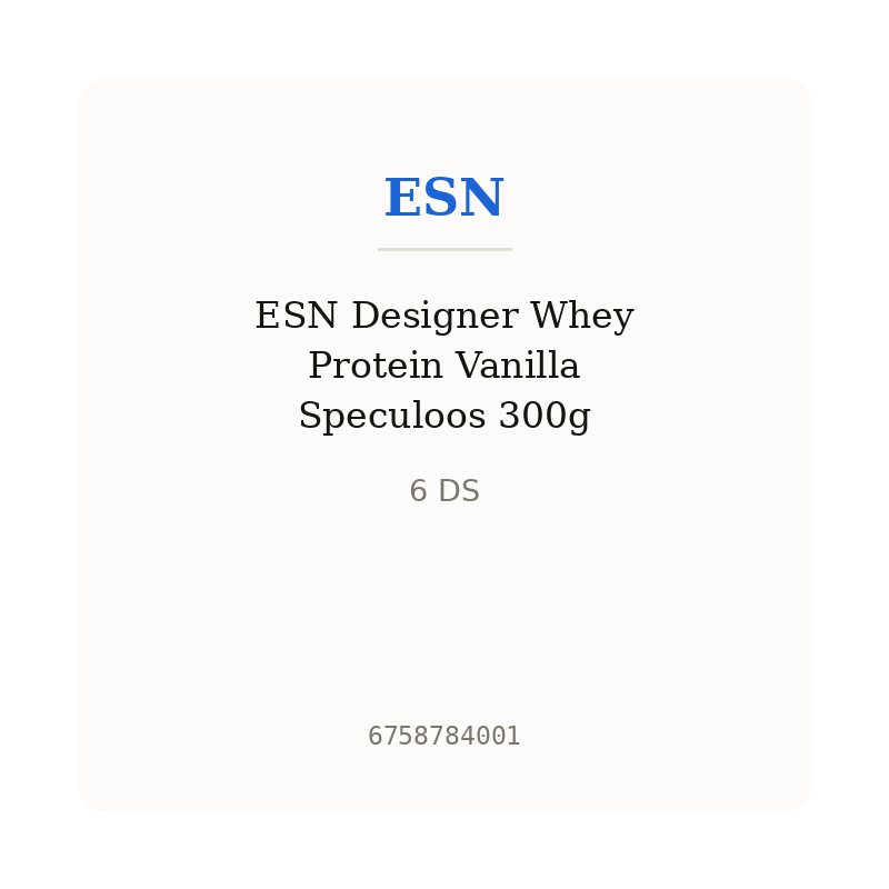 ESN Designer Whey Protein Vanilla Speculoos 300g