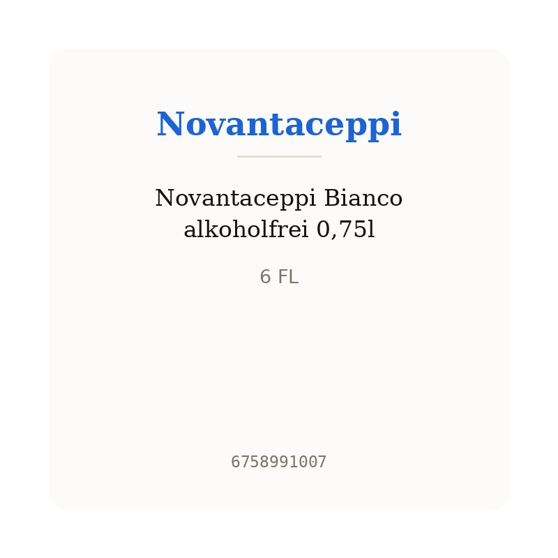 Novantaceppi Bianco alkoholfrei 0,75l