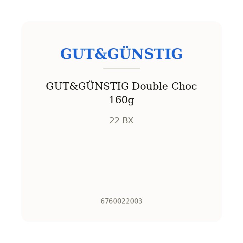 GUT&GÜNSTIG Double Choc 160g