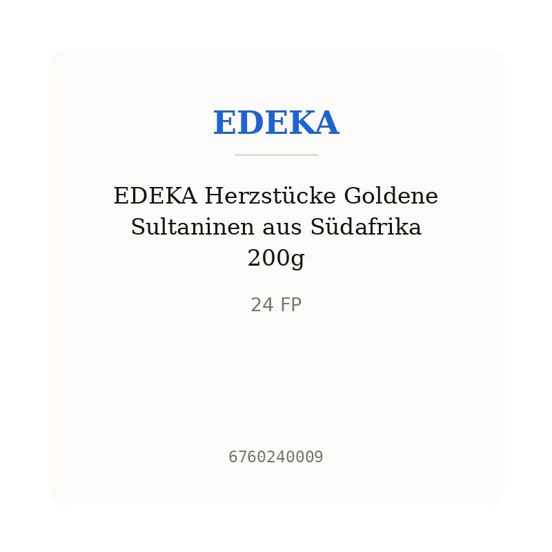 EDEKA Herzstücke Goldene Sultaninen aus Südafrika 200g