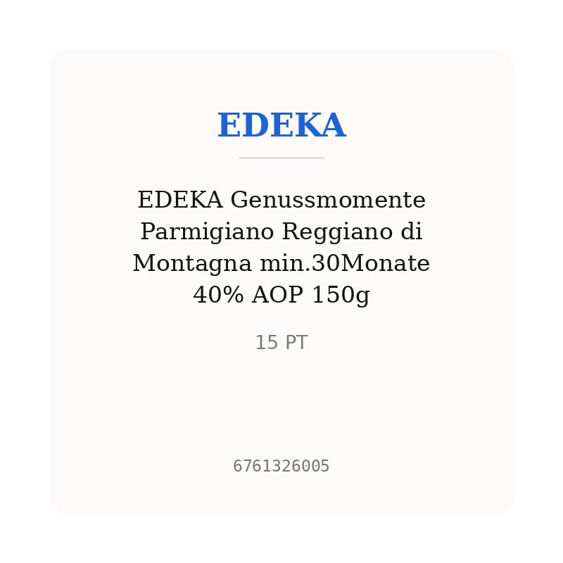 EDEKA Genussmomente Parmigiano Reggiano di Montagna min.30Monate 40% AOP 150g
