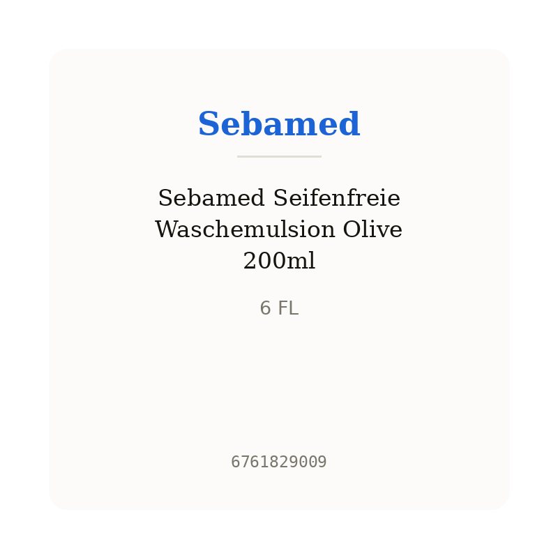 Sebamed Seifenfreie Waschemulsion Olive 200ml