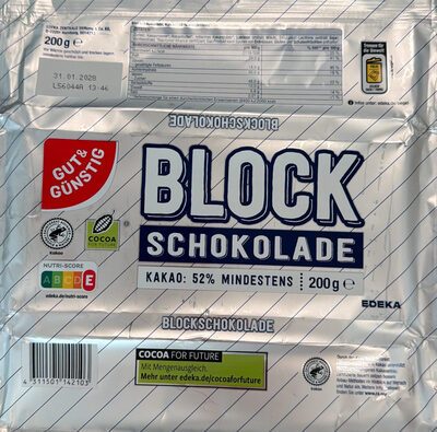 GUT&GÜNSTIG Blockschokolade 200g