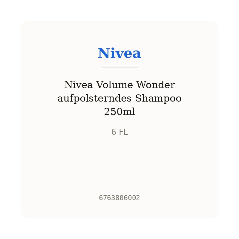 Nivea Volume Wonder aufpolsterndes Shampoo 250ml