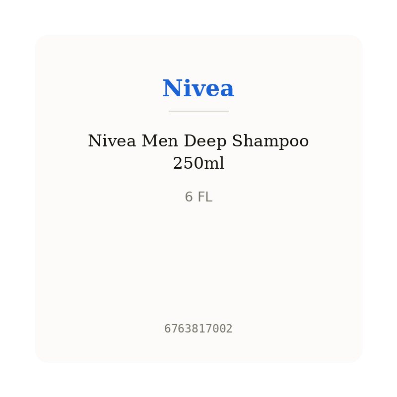 Nivea Men Deep Shampoo 250ml