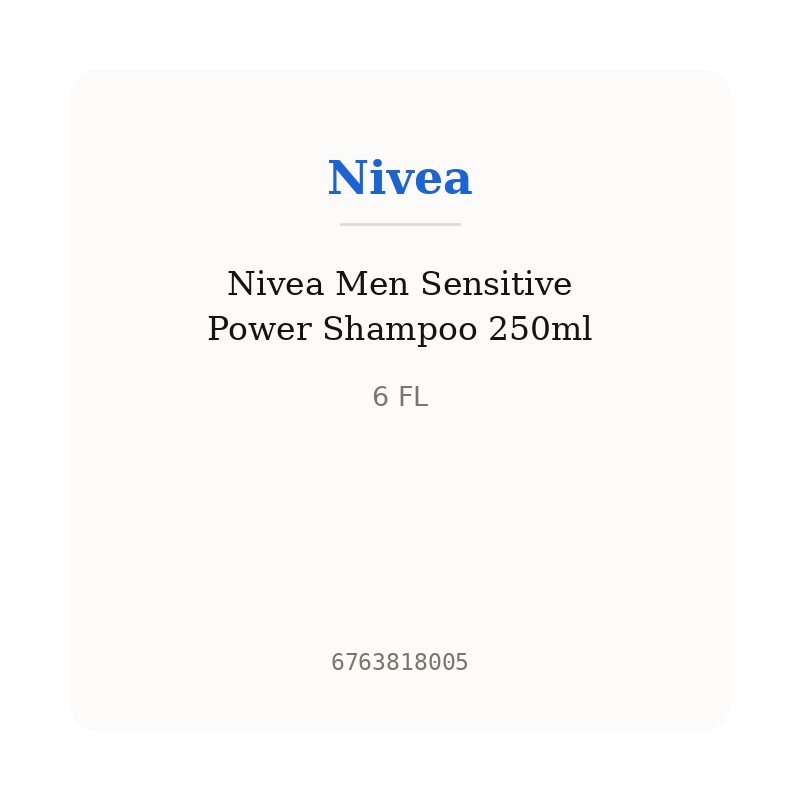 Nivea Men Sensitive Power Shampoo 250ml