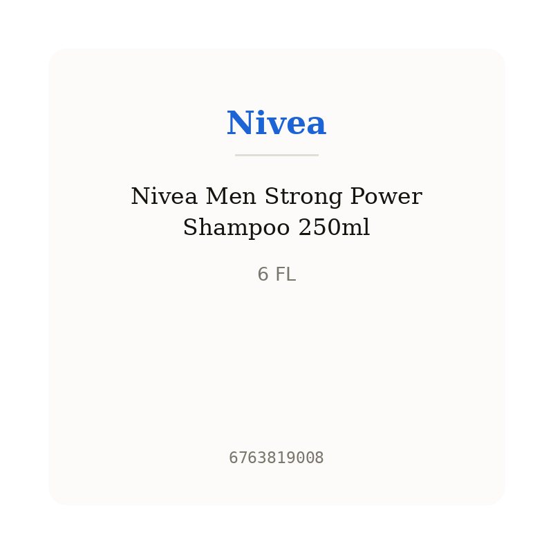 Nivea Men Strong Power Shampoo 250ml