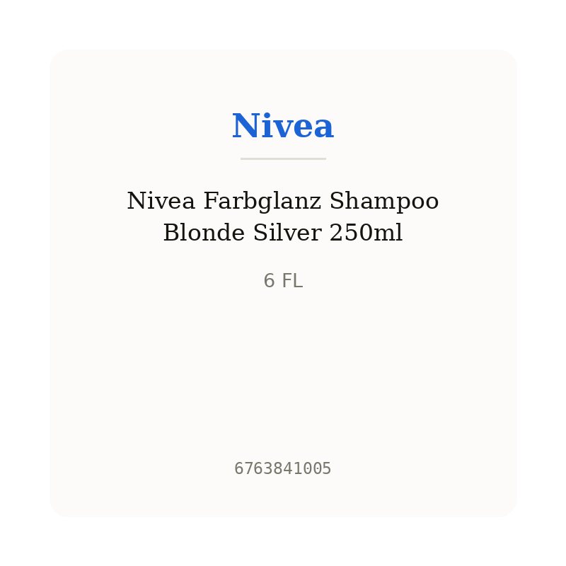 Nivea Farbglanz Shampoo Blonde Silver 250ml