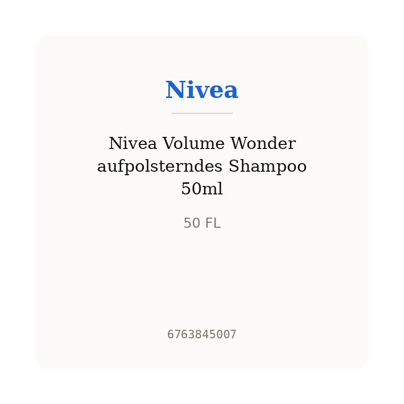 Nivea Volume Wonder aufpolsterndes Shampoo 50ml