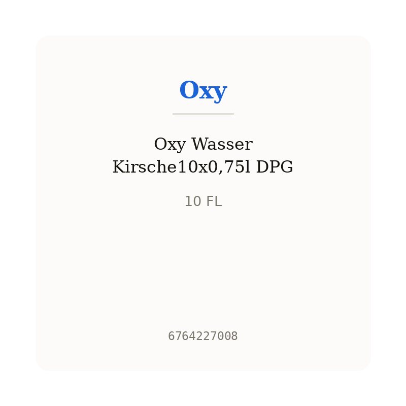 Oxy Wasser Kirsche10x0,75l DPG