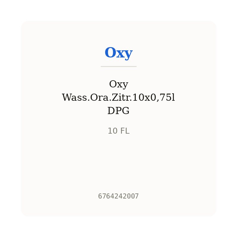 Oxy Wass.Ora.Zitr.10x0,75l DPG