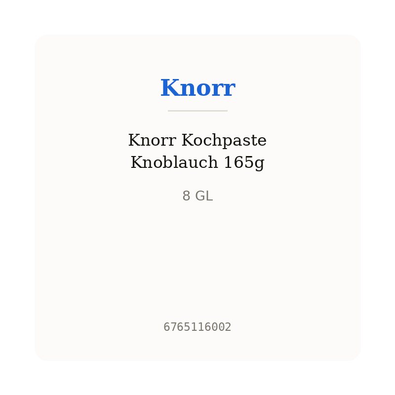 Knorr Kochpaste Knoblauch 165g