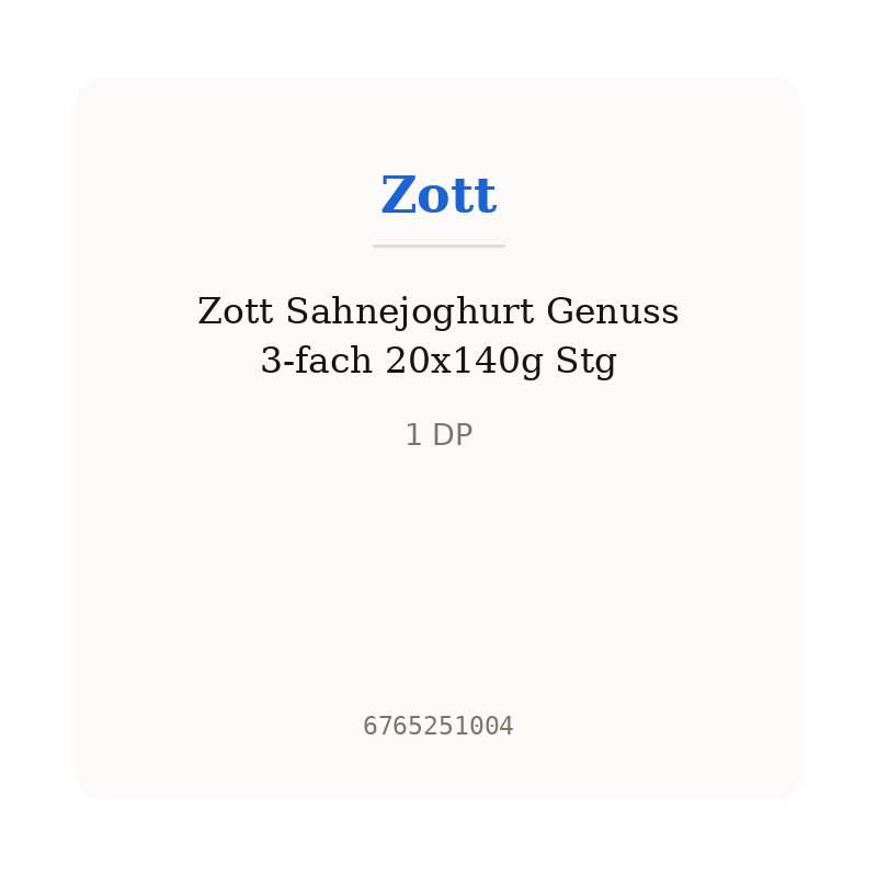 Zott Sahnejoghurt Genuss 3-fach 20x140g Stg