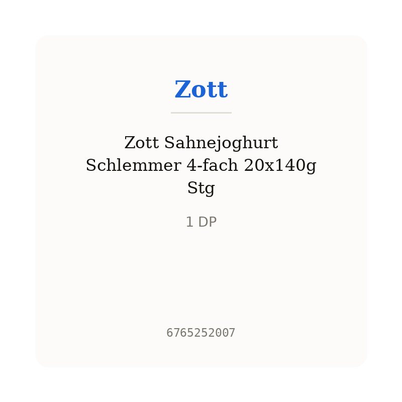 Zott Sahnejoghurt Schlemmer 4-fach 20x140g Stg