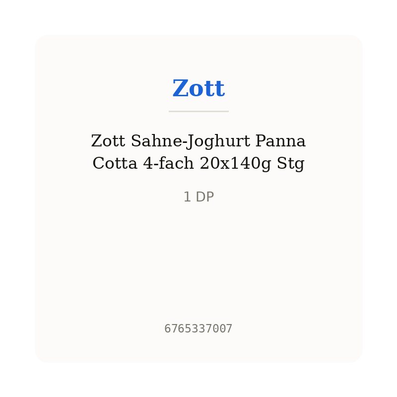 Zott Sahne-Joghurt Panna Cotta 4-fach 20x140g Stg