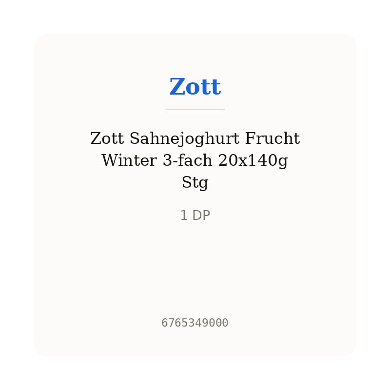 Zott Sahnejoghurt Frucht Winter 3-fach 20x140g Stg