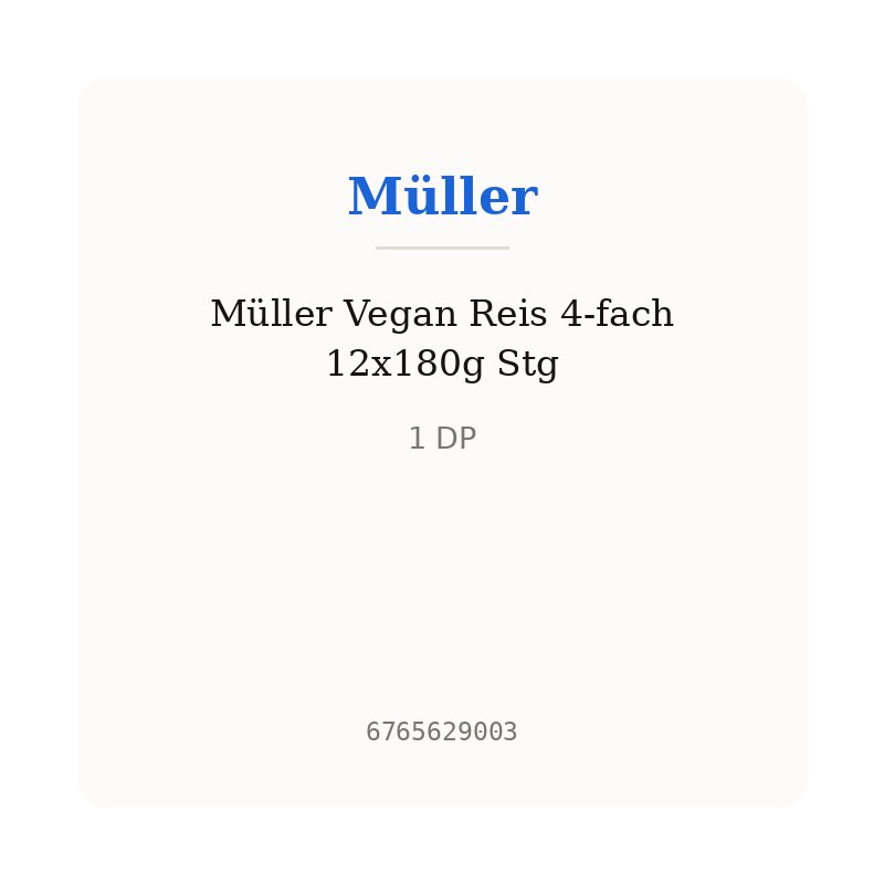 Müller Vegan Reis 4-fach 12x180g Stg
