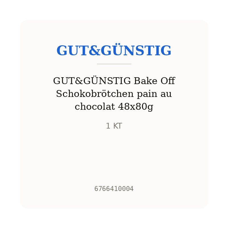 GUT&GÜNSTIG Bake Off Schokobrötchen pain au chocolat 48x80g