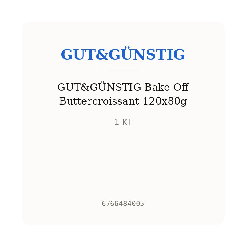 GUT&GÜNSTIG Bake Off Buttercroissant 120x80g