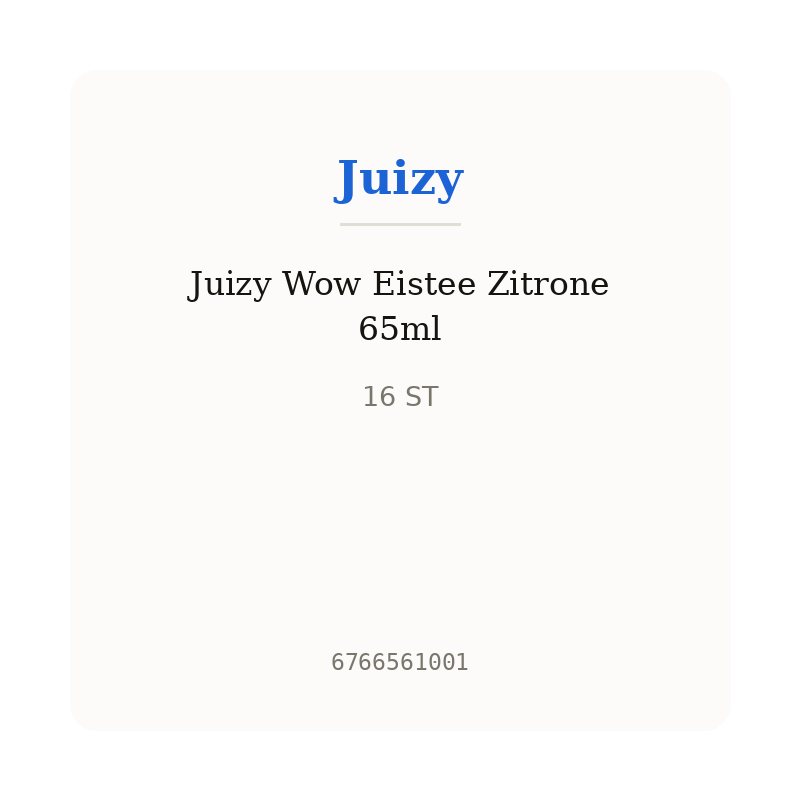 Juizy Wow Eistee Zitrone 65ml