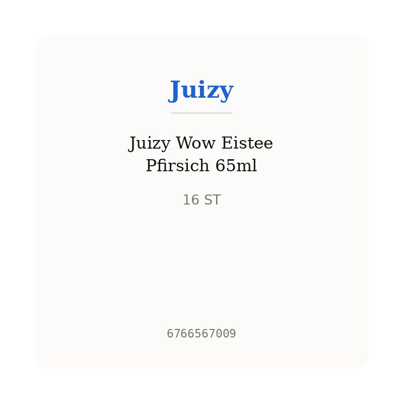 Juizy Wow Eistee Pfirsich 65ml