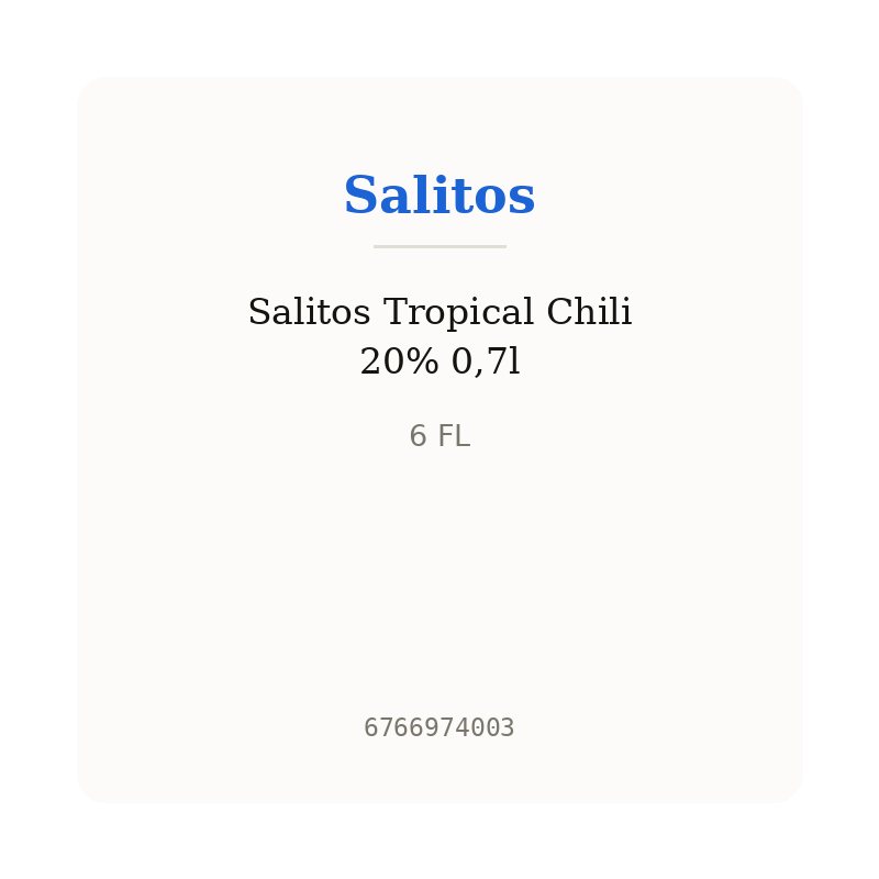 Salitos Tropical Chili 20% 0,7l