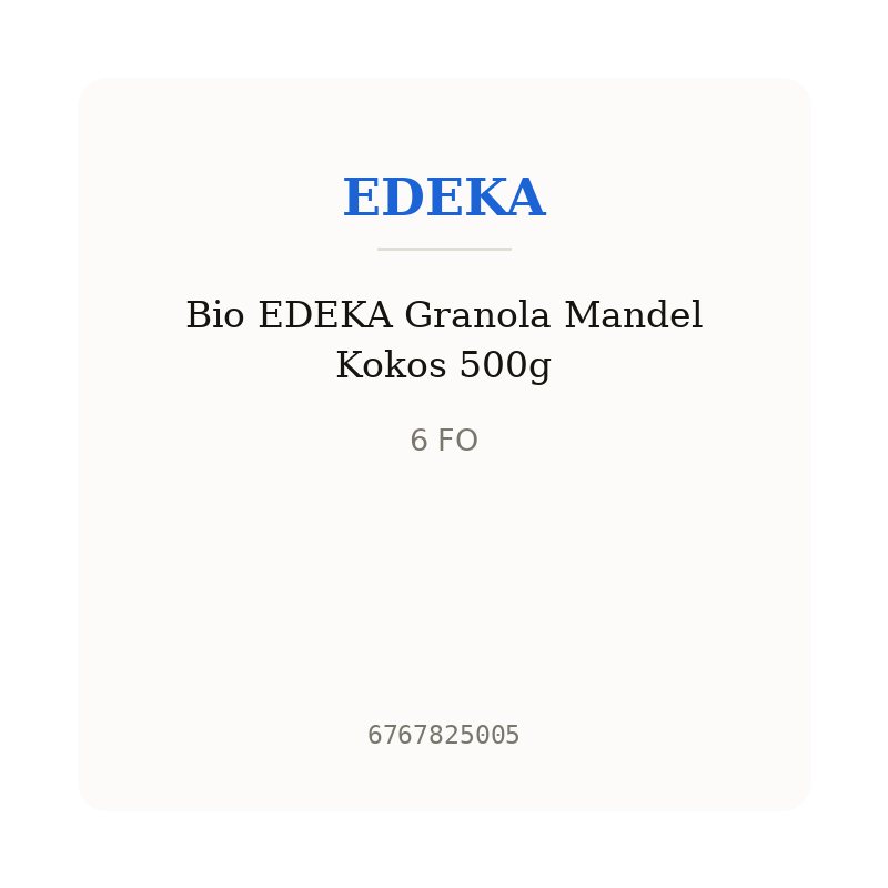 Bio EDEKA Granola Mandel Kokos 500g