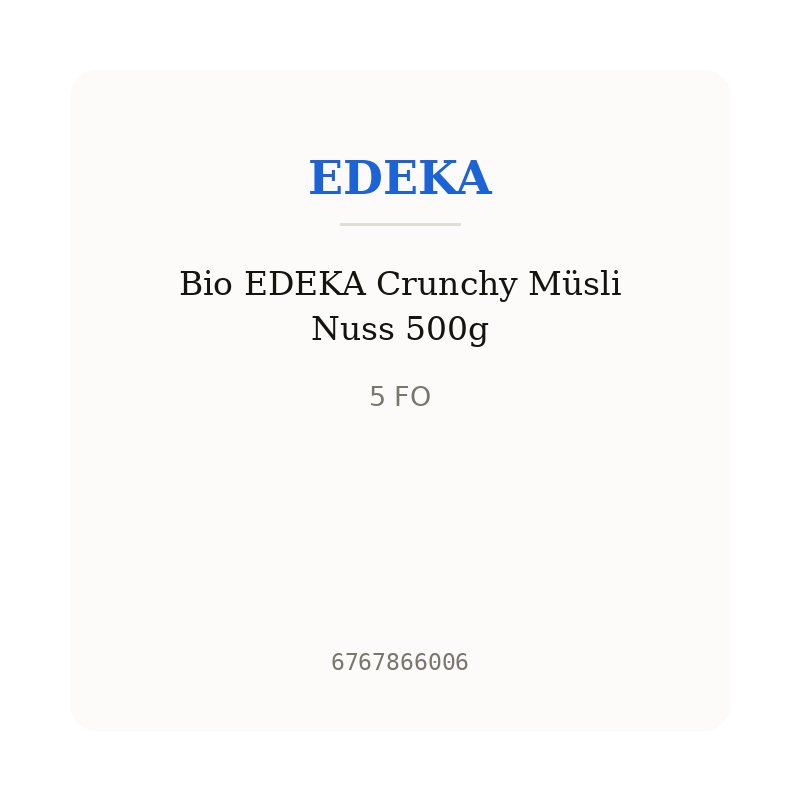 Bio EDEKA Crunchy Müsli Nuss 500g