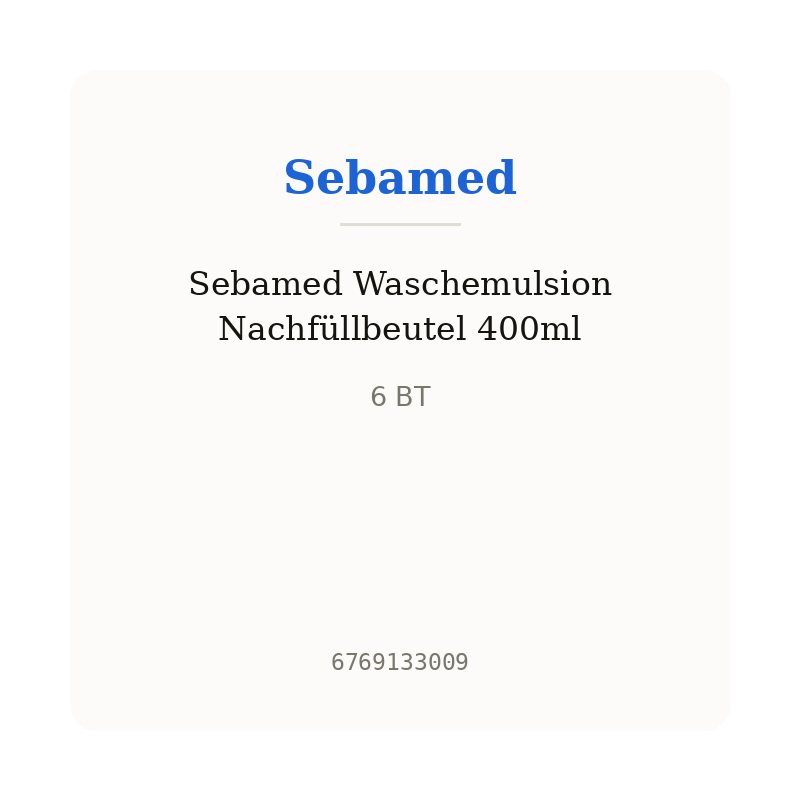 Sebamed Waschemulsion Nachfüllbeutel 400ml
