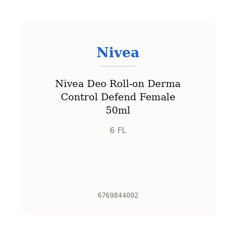 Nivea Deo Roll-on Derma Control Defend Female 50ml