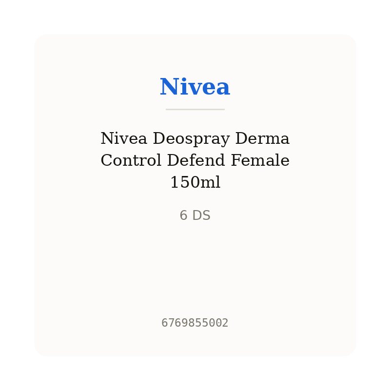 Nivea Deospray Derma Control Defend Female 150ml