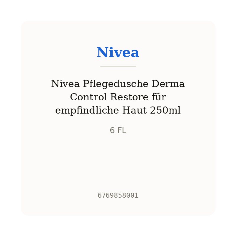 Nivea Pflegedusche Derma Control Restore für empfindliche Haut 250ml