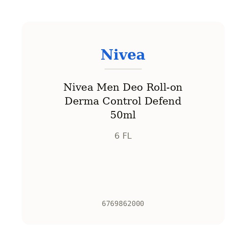 Nivea Men Deo Roll-on Derma Control Defend 50ml