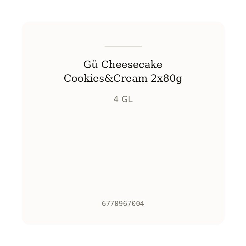 Gü Cheesecake Cookies&Cream 2x80g