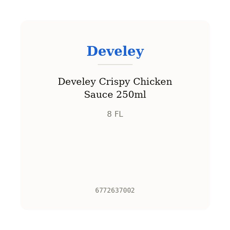 Develey Crispy Chicken Sauce 250ml